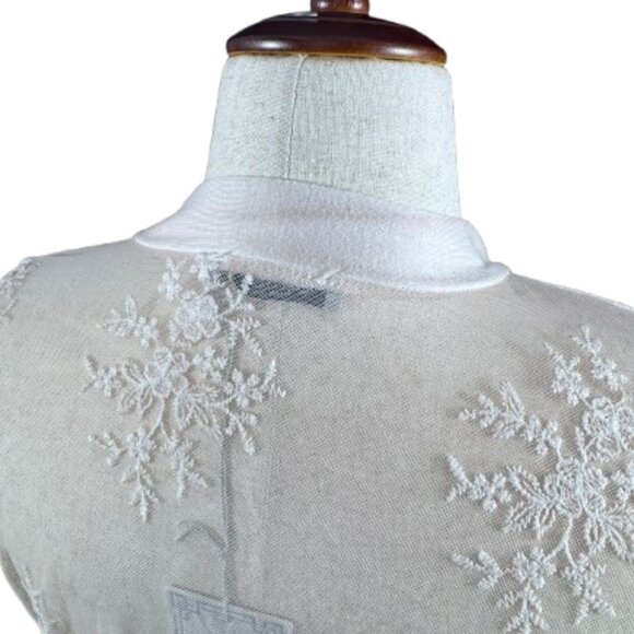 NWT Elena Baldi Sheer Lace Open Front Coquette Fairy Whimsical Cardigan Robe - Picture 5 of 10